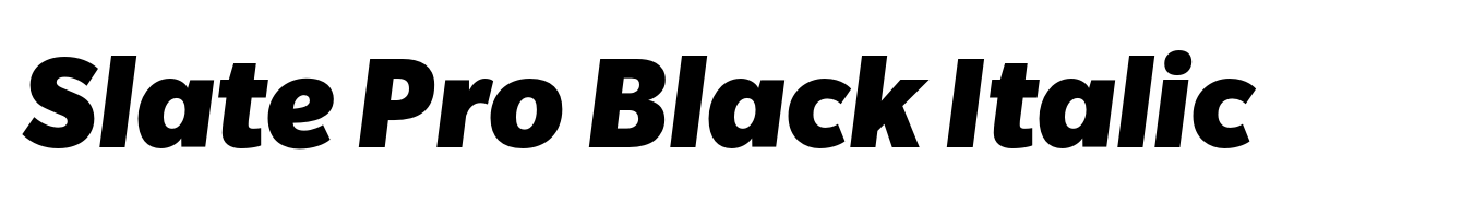 Slate Pro Black Italic
